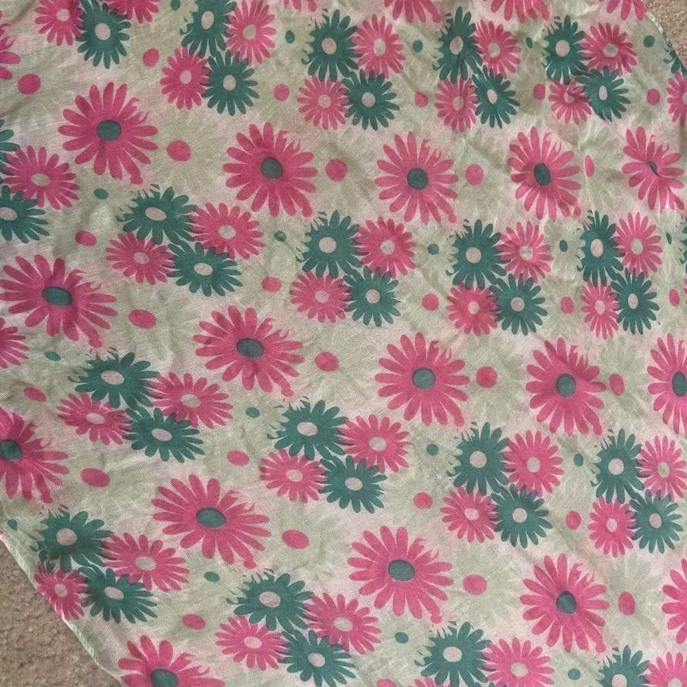 Charming Charlie Pink Flower Summer Scarf One Size